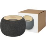 Haut-parleur Bluetooth® et tapis de charge sans fil Ecofiber en bamboo/RPET – Image 3