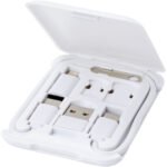 Câble de recharge modulaire en plastique recyclé Savvy avec support de téléphone – Image 9