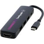 Adaptateur multimédia en plastique recyclé Loop RCS USB 2.0-3.0 avec port HDMI – Image 3
