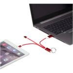 Câble de charge 4-en-1 Metal en aluminium recyclé avec porte-clés – Image 4