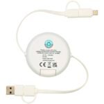 Câble rétractable 5 en 1 Chechia de 100 cm en plastique recyclé pour la synchronisation des données et la charge rapide de 45 W – Image 4