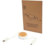 Câble rétractable 5 en 1 Chechia de 100 cm en plastique recyclé pour la synchronisation des données et la charge rapide de 45 W – Image 3