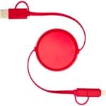 Câble rétractable 5 en 1 Alasia de 100 cm en plastique recyclé et aluminium pour la synchronisation des données et la charge rapide de 45 W – Image 2