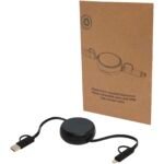 Câble rétractable 5 en 1 Alasia de 100 cm en plastique recyclé et aluminium pour la synchronisation des données et la charge rapide de 45 W – Image 12