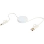 Câble rétractable 5 en 1 Citala en plastique recyclé de 90 cm pour la synchronisation des données et la charge rapide de 40 W – Image 6