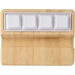 Support de téléphone Algol avec jouet fidget en plastique recyclé et détails en bambou – Image 2