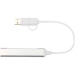Hub USB-A et Type-C Alkaid à 4 ports en aluminium recyclé avec double entrée – Image 2