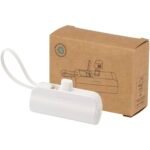 Batterie de secours Alnair Type-C de5 000 mAh et 10 W en plastique recyclé avec support de retournement intégré et câble 2 en 1 – Image 6