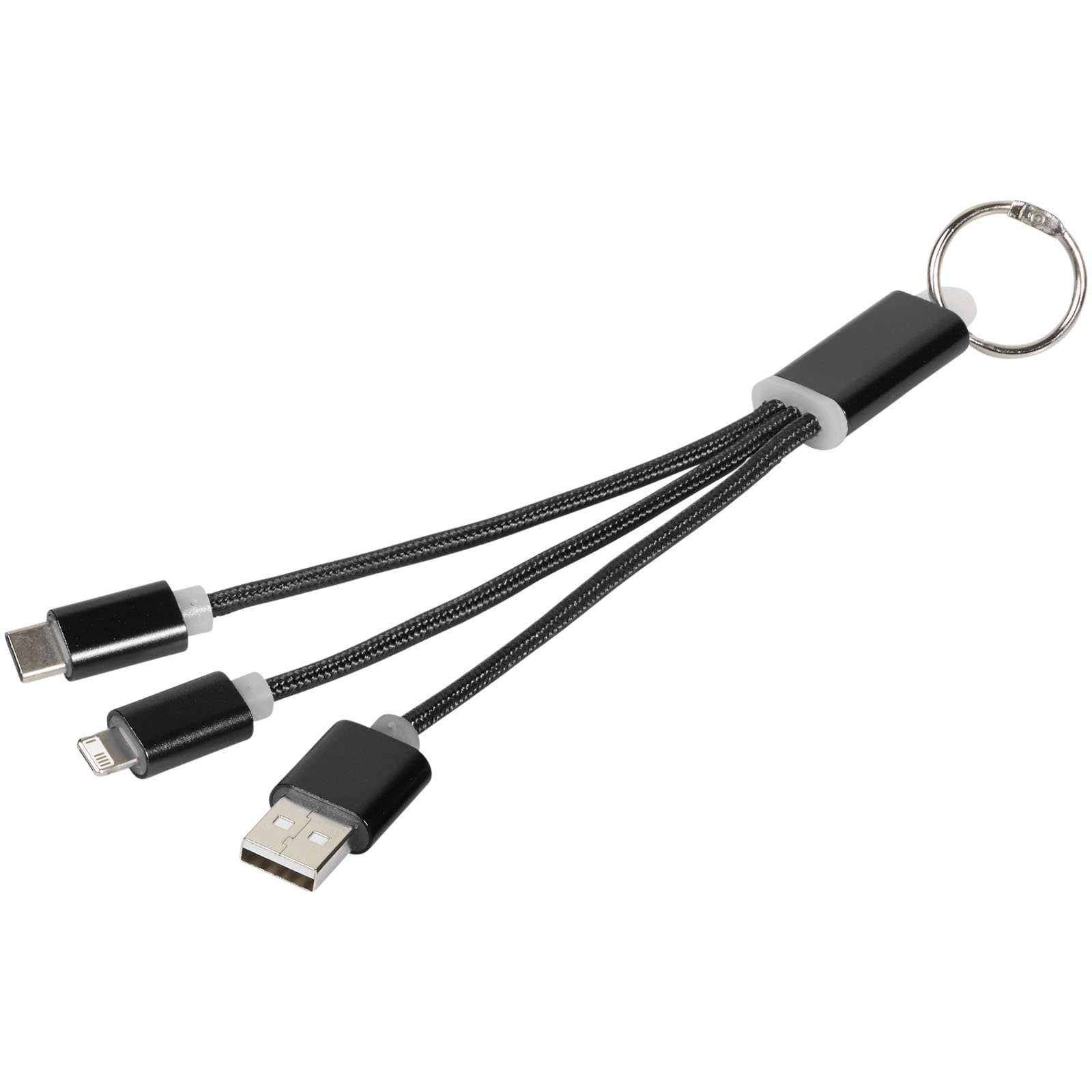 13496100-1 Câble de chargement 3-en-1 avec porte-clés Metal – Image 1