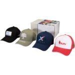 Coffret d'échantillons de casquettes recyclées