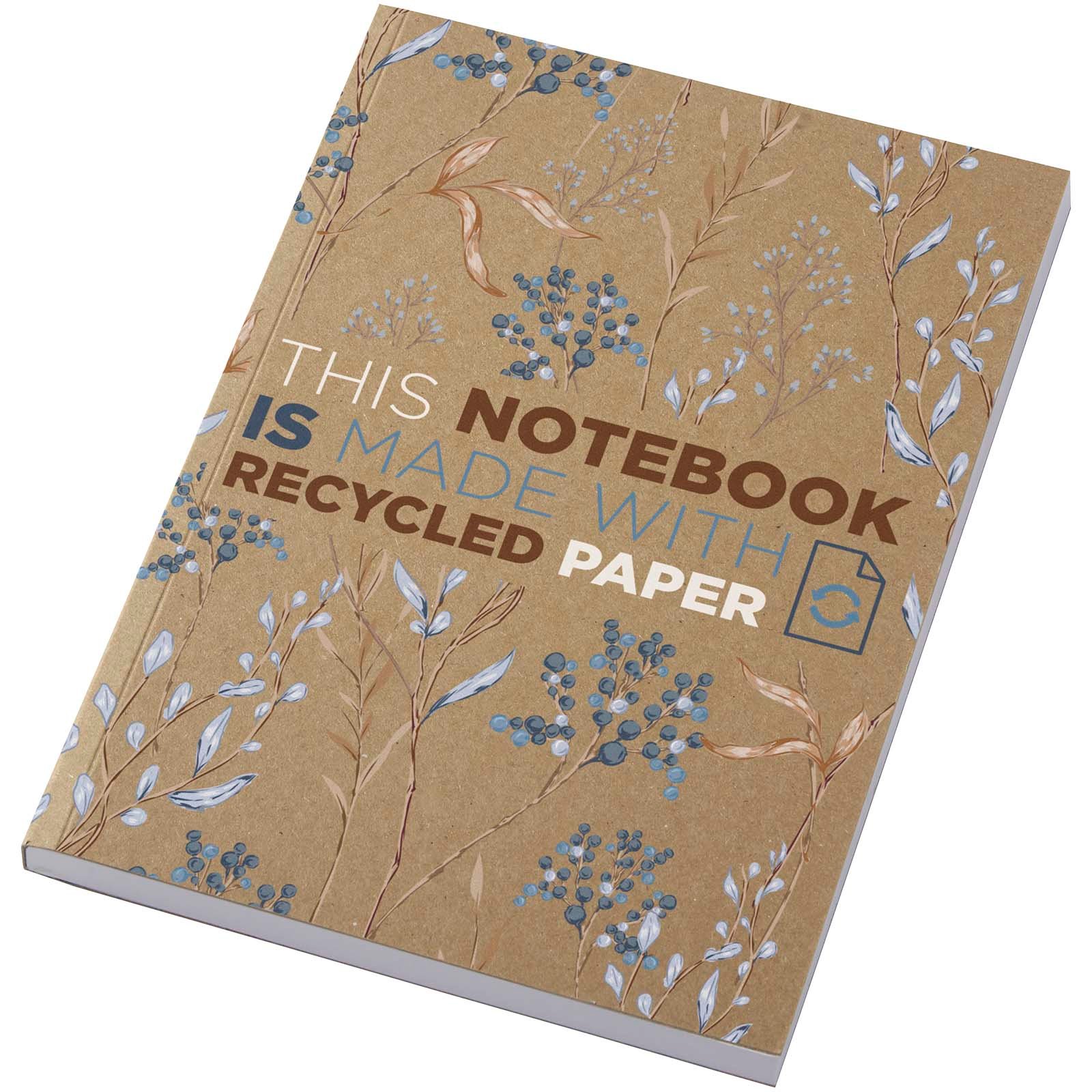 21026406-1 Cahier kraft Novella Austen A5 recyclé à couverture souple de 100 feuilles – Image 1