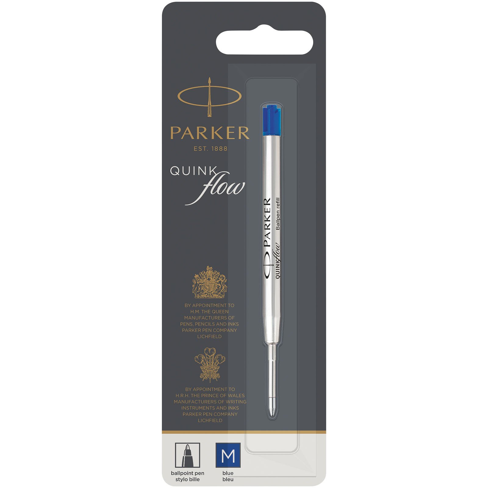 42000181-1 Cartouche pour stylo bille Quinkflow Parker (encre bleue) – Image 1