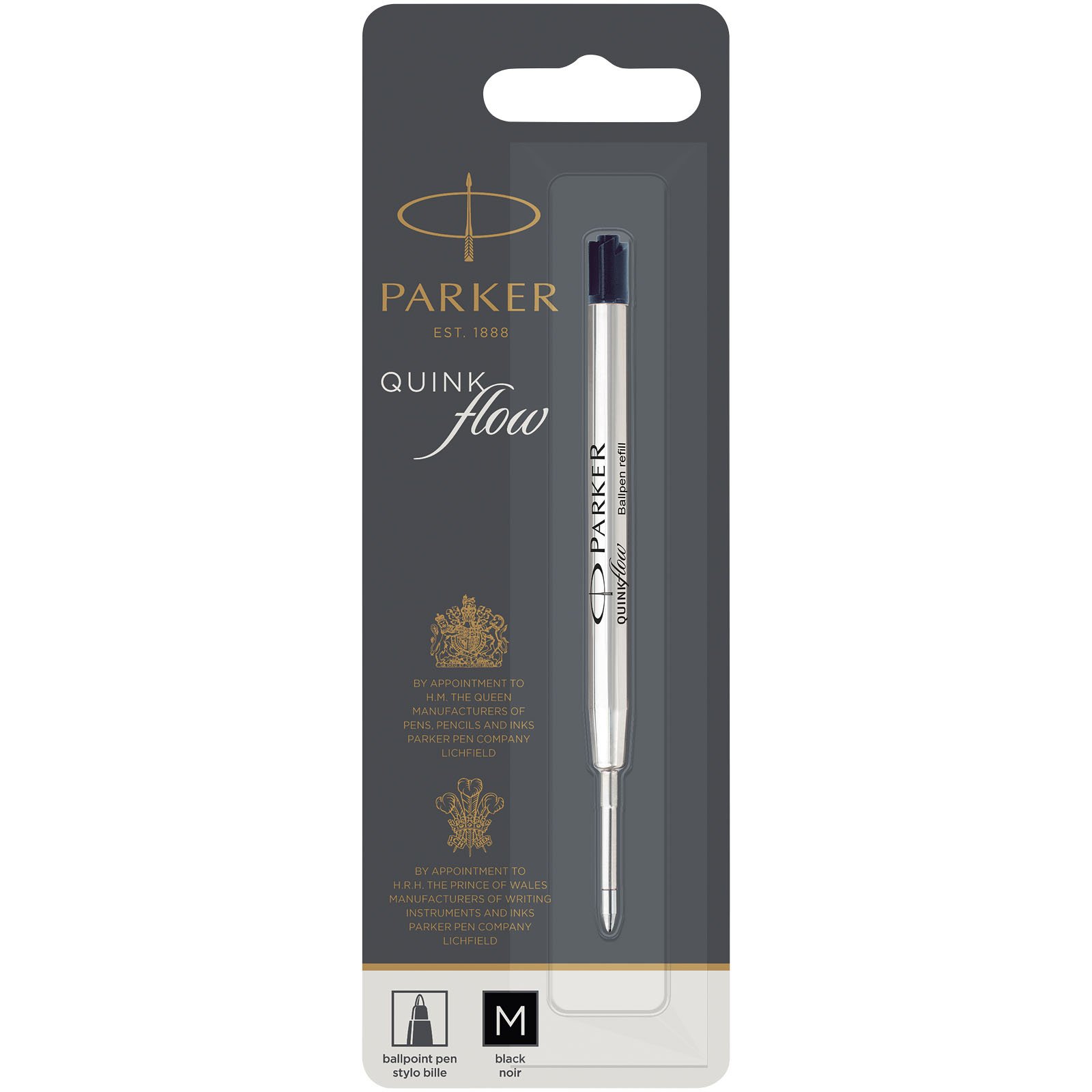 42000281-1 Cartouche pour stylo bille Quinkflow Parker (encre noire) – Image 1